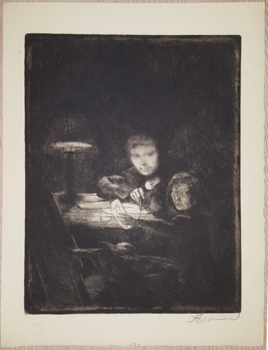 besnard_deux_enfants_sous_la_lampe